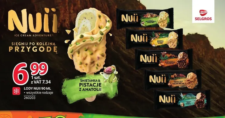 Lody Nuii Caramel White Chocolate & Texan Pecan 90 ml promocja w Selgros