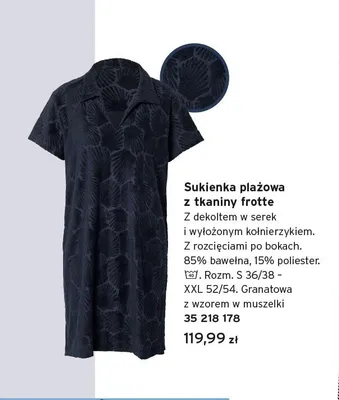 Sukienka plażowa z tkaniny frotte Tchibo promocja w Tchibo