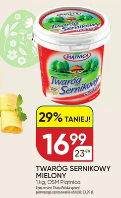 Twaróg sernikowy miękki promocja w Chata Polska