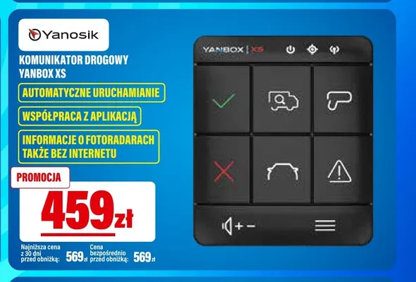 Komunikator drogowy Yanosik Yanbox Xs promocja w RTV EURO AGD