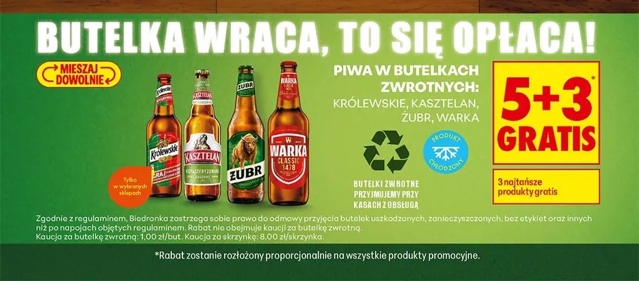 Piwo Żubr promocja w Biedronka