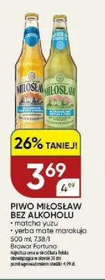 Piwo bezalkoholowe Miłosław Bez Alkoholu yerba mate marakuja promocja w Chata Polska