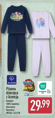 Piżama dziecięca z licencją promocja w Aldi