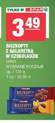 Biszkopty z galaretką w czekoladzie SPAR promocja w SPAR