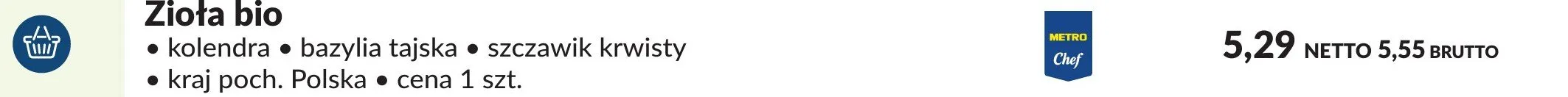 Zioła bio kolendra promocja w Makro