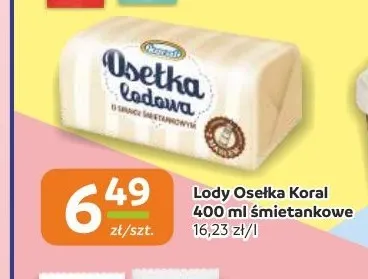 Lody Osełka śmietankowe promocja w Gama