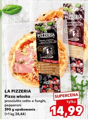 Pizza włoska prosciutto cotto e funghi, pepperoni promocja w Kaufland