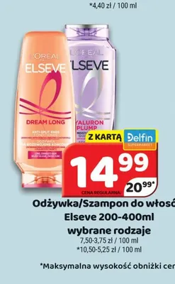 Odżywka do włosów L'Oréal Elseve Dream Long promocja w Delfin