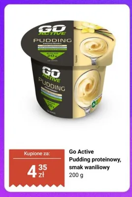 Pudding proteinowy Go Active smak waniliowy promocja w Biedronka