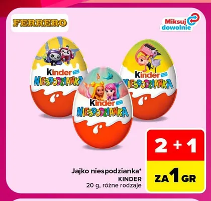 Jajko niespodzianka Kinder promocja w Carrefour Market