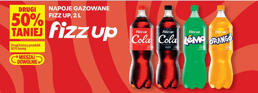 Napoje gazowane Fizz Up 2l DRUGI -50% promocja w Biedronka