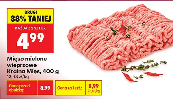 Mięso mielone wieprzowe promocja w Biedronka