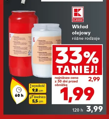 Wkład olejowy K-Classic 60h promocja w Kaufland