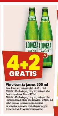 Piwo Łomża jasne promocja w Twój Market