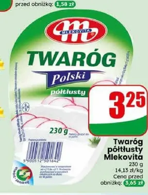 Twaróg półtłusty Polski Mlekovita promocja w Dino