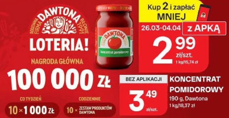 Koncentrat pomidorowy promocja w Chorten