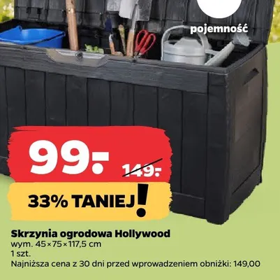 Skrzynia ogrodowa Hollywood promocja w Netto