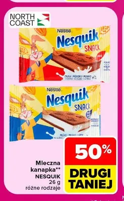 Mleczna kanapka Nesquik promocja w Carrefour