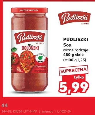 Sos boloński Pudliszki promocja w Kaufland