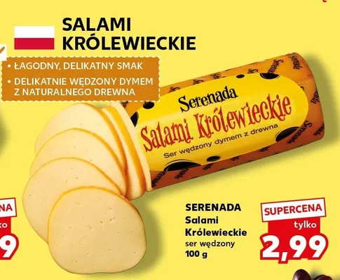 Salami Królewieckie ser wędzony Serenada promocja w Kaufland
