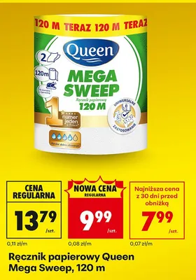Ręcznik papierowy Mega Sweep promocja w Biedronka