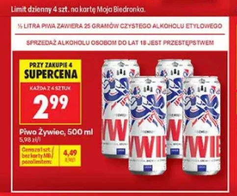 Piwo Żywiec promocja w Biedronka