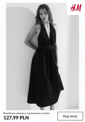 Sukienka bawełniana z mocowaniem na karku H&M promocja w H&M
