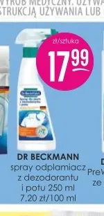 Spray odplamiacz z dezodorantu i potu Dr. Beckmann promocja w Drogerie Jasmin