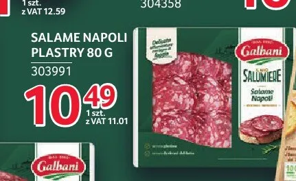 Salame Napoli plastry Galbani promocja w Selgros