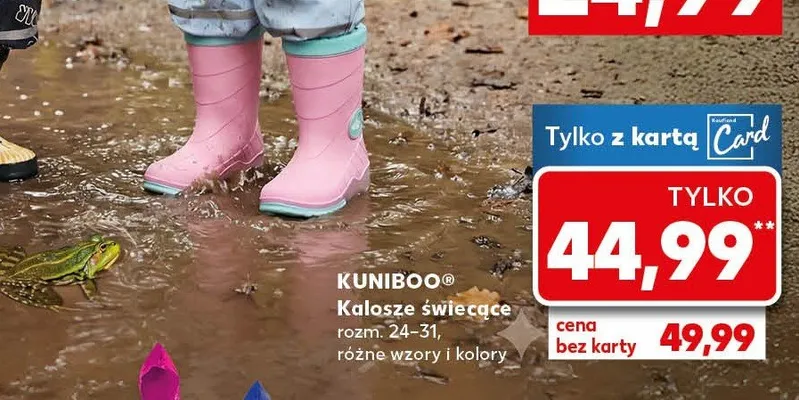 Kalosze świecące rozm. 24-31 różne wzory i kolory promocja w Kaufland
