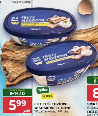 Filety śledziowe w sosie śmietanowym Well Done promocja w Stokrotka