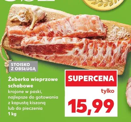 Żeberka wieprzowe schłodzone krojone w paski promocja w Kaufland