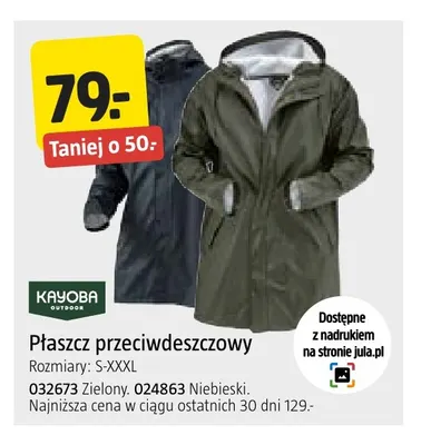 Płaszcz przeciwdeszczowy Kayoba Outdoor promocja w Jula