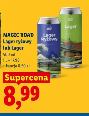 Piwo Magic Road Lager ryżowy promocja w Lidl