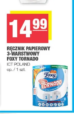 Ręcznik papierowy 3-warstwowy Foxy Tornado promocja w SPAR