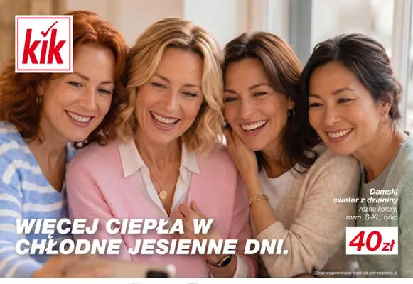 Damski sweter z dzianiny promocja w KiK