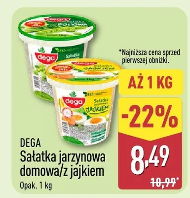 Sałatka jarzynowa domowa/z jajkiem promocja w Aldi