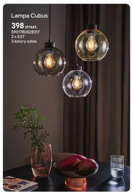 Lampa Cubus 3 x E27 promocja w Castorama