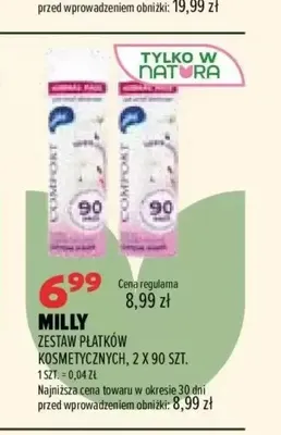Zestaw płatków kosmetycznych 2-pak Milly promocja w Drogerie Natura