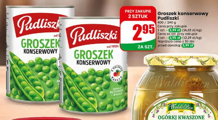 Groszek konserwowy Pudliszki promocja w Dino