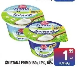 Śmietana Primo Zott 18% promocja w Tomi Markt