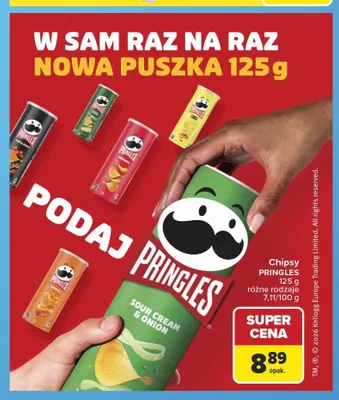 Chipsy Pringles Hot & Spicy promocja w Carrefour