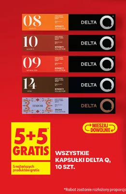 Kapsułki Delta Q wszystkie 10 szt. promocja w Biedronka