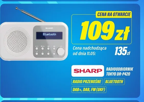 Radioodbiornik Sharp Tokyo DR-P420 Bluetooth DAB+ DAB FM promocja w RTV EURO AGD