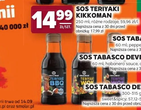Sos teriyaki Kikkoman promocja w Stokrotka