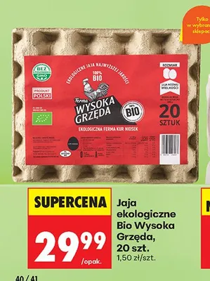 Jaja ekologiczne Wysoka Grzęda promocja w Biedronka