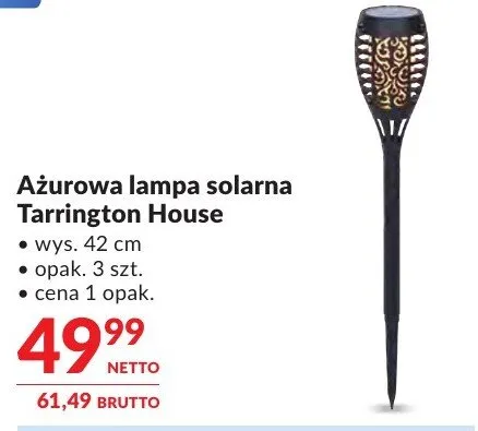 Lampa solarna Ażurowa Tarrington House promocja w Makro