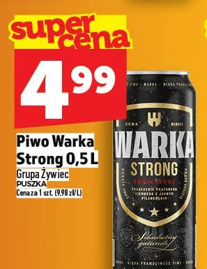 Piwo Warka Strong 0.5l promocja w TOPAZ