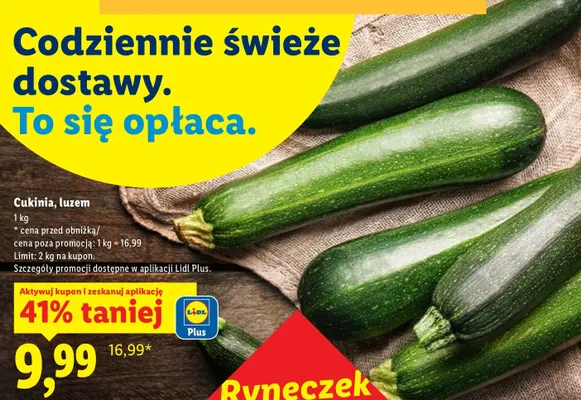 Cukinia luzem promocja w Lidl