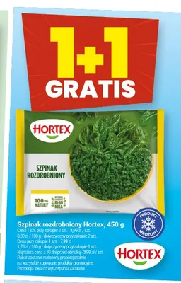 Szpinak rozdrobniony Hortex promocja w Twój Market